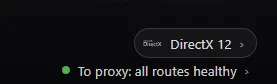 DirectX 12 chip at the bottom right of the main screen