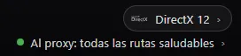 Ficha DirectX 12 abajo a la derecha de la pantalla principal