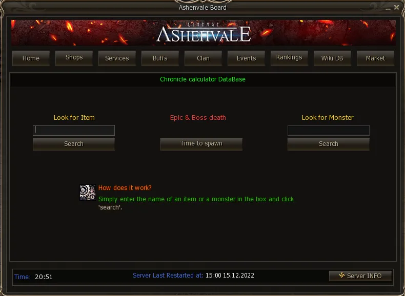 Buscador de items del Community
