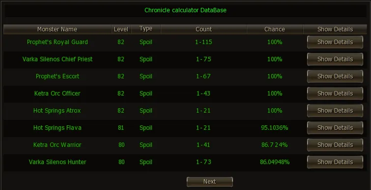 Lista de mobs que dropean el item
