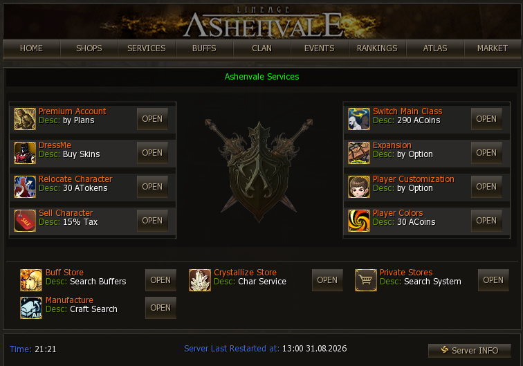 The community board; the Market opens from the MARKET button on the top bar